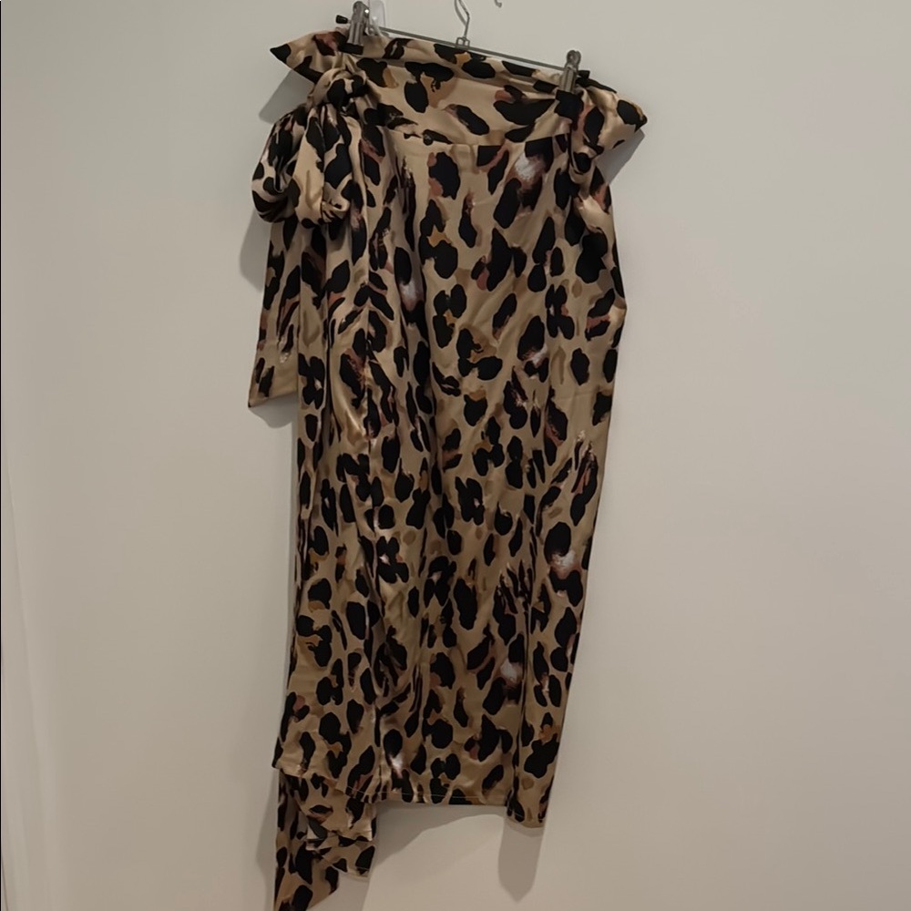 Never Fully Dressed Leopard Print Midi Skirt